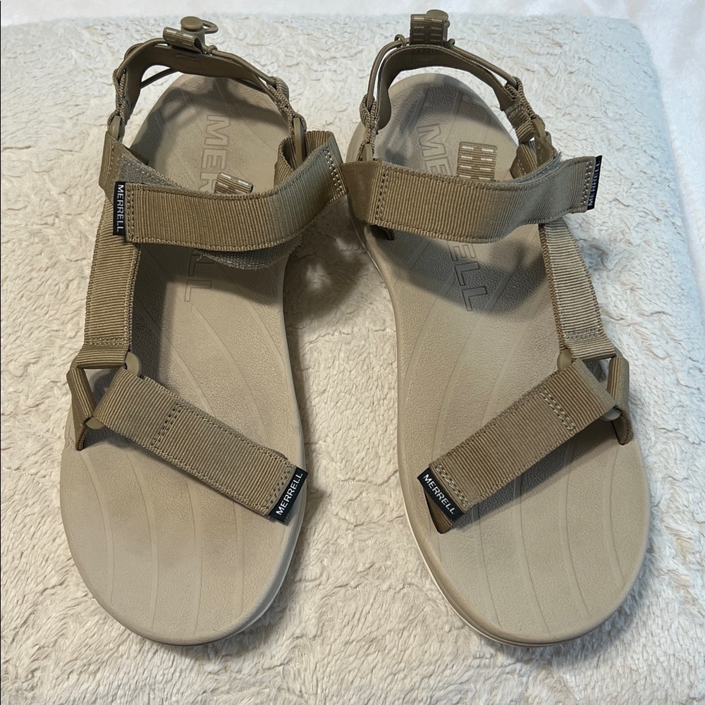 Merrell Men’s Hiking Sandals Speed Fusion Tan Size 10 Excellent Condition